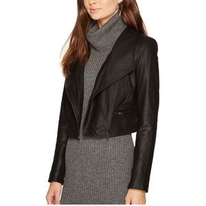 BB Dakota Shiloh Leather Jacket Cropped Sueded